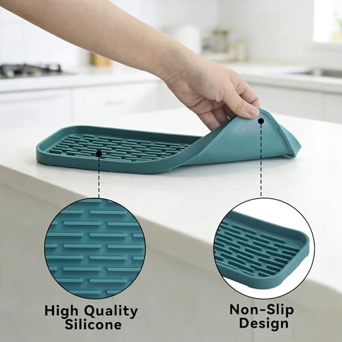 Drip Tray for Drink Dispenser, 1 Pack Blue Non-slip Drip Pan for DD&HAPP Glass Drink Dispenser - color: Blue 1 Pack