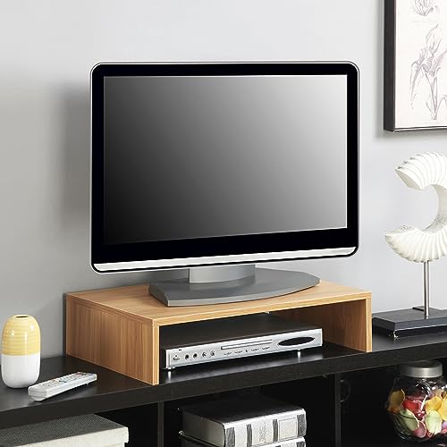 Convenience Concepts Designs2Go Small TV Riser 23.75", for TVs up to 26" - Contemporary TV or Computer Riser for Living Room, Modern Office, Den, Light Oak - color: Light Oak, size: Small
