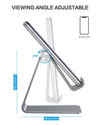 OMOTON Adjustable Cell Phone Stand, C2 Aluminum Desktop Phone Holder Dock Compatible with iPhone 15 14 13 Xs XR 8 Plus 7 6, Samsung Galaxy, Google Pixel, Android Phones, Grey - color: Grey