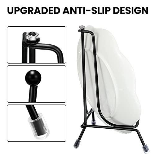 Chumia 18 Pcs Anti Slip Plate Stands for Display, Black Iron Easel Plate Holder Picture Frame Holder Stand for Display Decorative Photo Tabletop Artwork(4, 6, 8 Inch) - size: 4, 6, 8 Inch