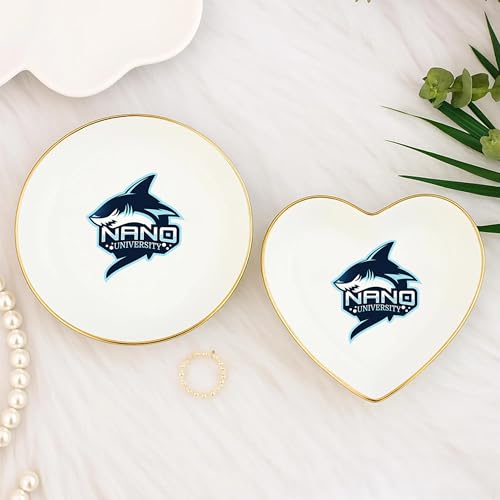 Personalized University Logo Ceramic Ring Dish, Custom School Emblem Jewelry Tray, Academic Branding Keepsake Dish for Students Teachers Faculty Office Desk Graduation Gift Idea - color: Design 4