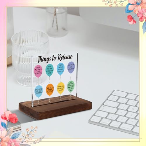 Mental Health Gifts for Women, Encouragement Gifts for Women, Positive Affirmation Gift for Woman, Modern Acrylic Desk Plaque with Inspirational Quotes, 10 x 10 x 1.5 cm,XXD47 - style: Woman2