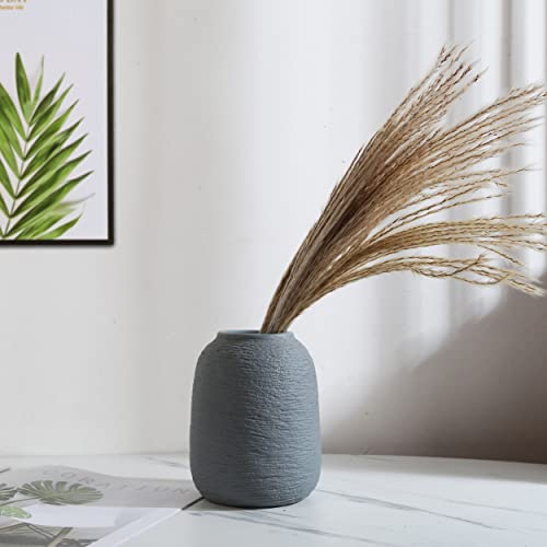 Grey Ceramic Vases, Textured Modern Vases, Home Decor Vases, Can Also Be Used As Best Decoration for Others On Christmas, Independence Day and Other Festivals.(ZJ Gray) - color: Zj Grey