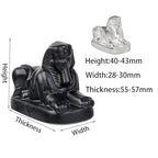 Nupuyai Hand Carved Sphinx Statue for Home Decor, Natural Black Obsidian Crystal Figurine Stone Sculpture Decoration for Fengshui - style: Sphinx