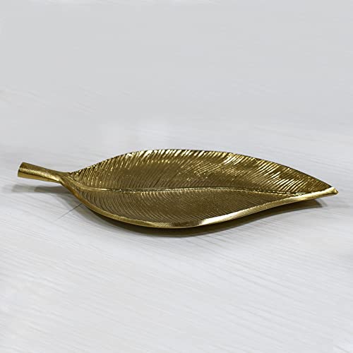 BBH Home's Handmade Gold Novelty Shaped Aluminium Tray 10.82 x 6.10 x 0.78 AMBBVK037AB2020 - color: Gold