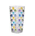 Magcolor Hand Painted Blue Woven Glass Vase -Crystal Flower Vase- 7.7 inch, Glass Plant Vase for Floral Arrangements, Centerpieces, Weddings, Housewarming, Centerpiece Home Deco. - color: Blue