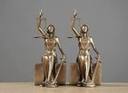Thxsoon Lady Justice Statue Decorative Bookends Sculpture for Home and Office Decor, Perfect for Lawyers and Law Students - 10 x 5 x 4 inch (26 x 13 x 11cm)