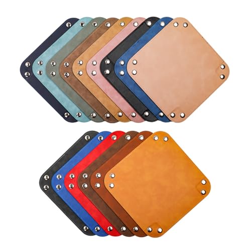 siduater Valet Tray Desktop Storage Organizer – Vegan Leather Catchall Bedside Vanity Tray Nightstand Caddy Holder for Remote Controller, Watch, Keys, Phone, Wallet, Coin, Jewelry, Stone Blue - color: Stone Blue