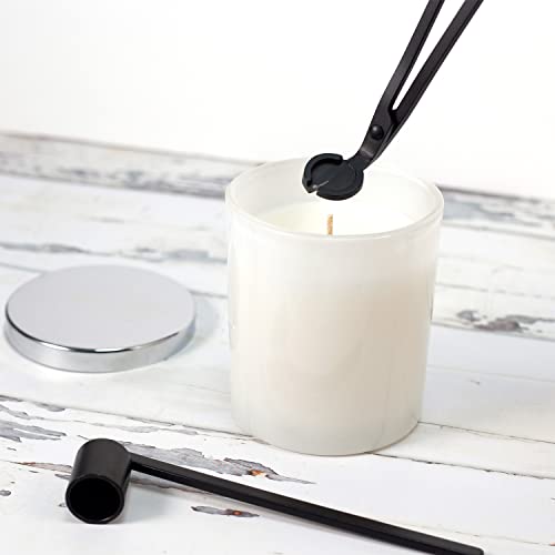 Airy Abode Candle Wick Trimmer and Candle Snuffer Accessory Set – Pick Your Color - color: Black