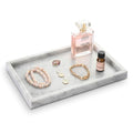 Large Bathroom Vanity Tray, Real Natural Marble Tray 12 inch, Carrara White Stone Toilet Tank Trays, Modern Dresser Trays, Countertop Organizer for Kitchen Counter, Soap Dispenser - color: Carrara White 12-in Rect