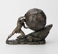 Veronese Design 8 1/8 Inch Sisyphus and The Eternal Boulder Cold Cast Resin Bronze Finish Statue Home Decor - color: Cold Cast Bronze Finish