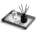 12"x8"Bathroom Vanity Tray for Counter,Black Acrylic Perfume Tray for Dresser,Kitchen soap Dispenser Tray,Coffee Table Tray Decor,Lucite Jewelry Candle Valet Tray,Toilet Organizer - size: 11.8" x 7.9" x 1.3"
