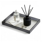 12"x8"Bathroom Vanity Tray for Counter,Black Acrylic Perfume Tray for Dresser,Kitchen soap Dispenser Tray,Coffee Table Tray Decor,Lucite Jewelry Candle Valet Tray,Toilet Organizer - size: 11.8" x 7.9" x 1.3"