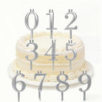 Reusable Stainless Steel Number Candle Holder Set for Birthday Cakes
