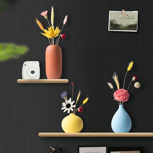 Small Multi Color Ceramic Vase Set 3 Modern and Minimalist Decorative for Home Decor, Office, Modern, Classical, Creative Shelf, Table, Bookshelf, Entryway, Coffee Table Decor - size: Small Set of 3 (With Dry Flower)