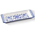 11" Blue and White Porcelain Serving Tray, Blue and White Decor Elegant Coffee Table Tray, Handcrafted Coffee Table Tea Tray Decor, Ceramic Small Tray for Kitchen Sandwich Snack Appetizer Dessert
