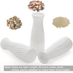 SOUJOY 10 Pack Composite Plastic Flower Vase, White Conic Floral Vase Home Decor Centerpieces, Small Unbreakable Vases for Decor Living Room - size: 7.11 cm x 7.11 cm x 20.1 cm