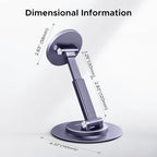 UGREEN Magnetic Phone Stand for MagSafe, Height Adjustable iPhone Stand for Desk with 360° Rotation Compatible for iPhone 17 Air 16 Pro 15 Pro Max 14 Plus 13 12 and MagSafe Case, Grey - color: Grey