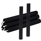 DEYBBY Natural Beeswax Taper Candles,Honeycomb Design Hand-Rolled Beeswax Candles, Dripless and Smokeless, Set of 6(Black) - color: Black, size: 6 Pack
