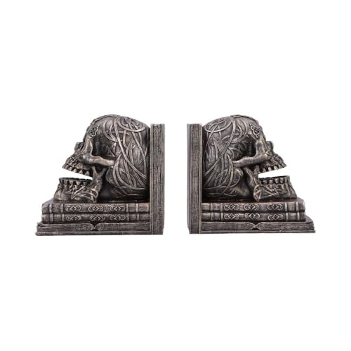 Nemesis Now Celtic Tale Resin Bookends - Heavy Decorative Book Ends for Literature Collections, Ornate Celtic Skull Design and Knotwork, Bronze Finish