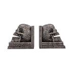 Nemesis Now Celtic Tale Resin Bookends - Heavy Decorative Book Ends for Literature Collections, Ornate Celtic Skull Design and Knotwork, Bronze Finish
