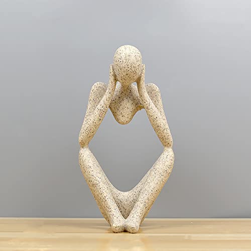 BK&MF Art Abstract Sculpture,Ornament Figurine Figurine Resin Craft Modern Creative Desk Statue for Statue Home Decoration,L - color: L
