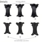 Vintage Gothic Ceramic Vase, 8.74×6.46×5.63inches, Matte Black Flower Vase for Red & Black Roses,Dark Academia Witchy Aesthetic Vase for Bedroom Living Room Dining Table