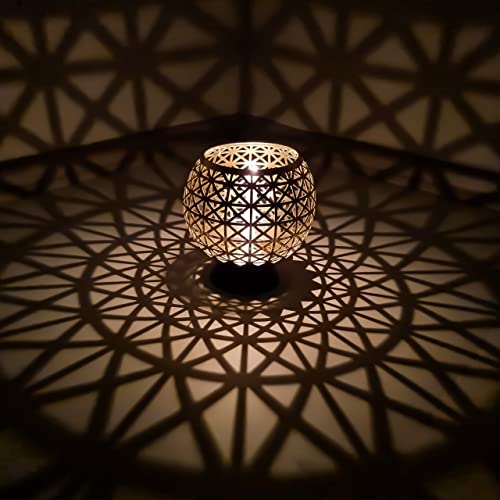 OShadow Candle Holder (shadow caster UNIQUE Patterns)- moroccan candle holders for centerpiece table decorations & candelabra - lantern candle sticks holder - taper candle holder DECORATIVE gold decor - size: Gold Candle Holder