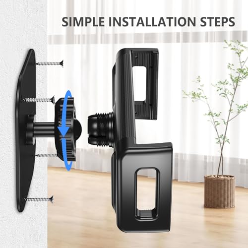 Tablet Wall Mount, Aluminum iPad Wall Mount Holder, 360° Rotation Adjustable Wall Holder Compatible with iPad Pro, Mini, Galaxy Tab, Surface Pro, Kindle, All 4.7-13" Tablets and Phones - size: Short