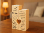 New Mom Gifts – Wooden Candle Holder with Poem – Gift for New Mom After Birth, Postpartum Gifts, Pregnancy Gifts for Expecting Mom, Push Presents, First Time Mom Gift - size: NEW MOM
