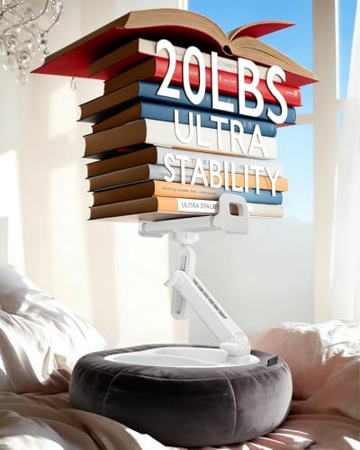 Miledi Tablet Pillow Stand, Compatible with 4.7"-12.9" Kindle, iPad, Phone/Tablet, 360° Rotating Phone Holder for Bed, Detachable Bowl, Reading and Relaxation on Bed (Black) - color: Black