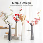 7 Inch Black Ceramic Tapered Tabletop Vase Modern Minimalist Vase for Home Office Decor