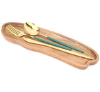 Fermus Wooden Tray 12.7 Inch Long Jewelry Dish Cosmetics Organizer Bathroom Clutter Wood Decorative Serving Platter Small Storage Tray, Cloud Shape