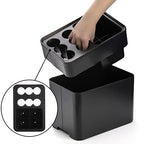 Elsjoy Black Umbrella Stand, Entryway Umbrella Organizer, Compact and Efficient with Removable Drip Tray, Holds 10 Umbrellas - color: Black