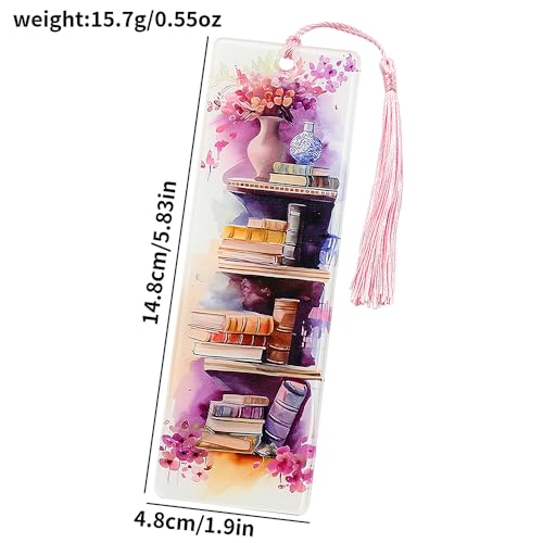 Colorful Art Flower Bookshelf Bookmark - Romantic Artsy Vibe Bookmarks, Perfect Reading Gift for Book Lovers, Bookworms and Friends (2pcs/Set B) - style: 2pcs/set B