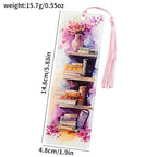 Colorful Art Flower Bookshelf Bookmark - Romantic Artsy Vibe Bookmarks, Perfect Reading Gift for Book Lovers, Bookworms and Friends (2pcs/Set B) - style: 2pcs/set B