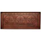 HF by LT Texas Star Pattern Metal Boot Tray, 30 x 13 inches, Antique Copper Finish - color: Texas Star Pattern, Antique Copper Finish