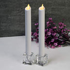 Square Glass Candle Holder Set of 2, Clear Taper Candlestick Holders, Ideal Gift for Dining Table, Wedding, Christmas and Party.… - color: Transparent 2pcs