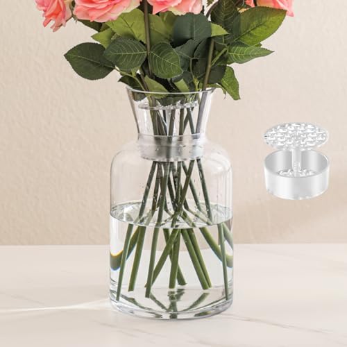 4 Spiral Ikebana stem Holder, hanataba Arranger Twist Flower Arrangement Holder Ikebana Bouquet Twister Ring Tools, Reusable Kitchen Floral Grid Supplies (Half Clear) - color: 4 Translucent