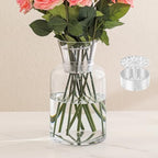 4 Spiral Ikebana stem Holder, hanataba Arranger Twist Flower Arrangement Holder Ikebana Bouquet Twister Ring Tools, Reusable Kitchen Floral Grid Supplies (Half Clear) - color: 4 Translucent