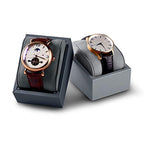 Oirlv Premium Leather Single Watch Display Stand Bracelet Wrist Watch Showcase Jewelry Display Holder(Grey) - color: Grey