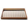 Oirlv Wood 13 Grids Necklace/Bracelet/Pendant Display Tray Jewelry Drawer Organizer Stackable Jewelry Trays (Creamy-white) - color: Creamy-white 13 grid necklace/pendant/bracelet tray