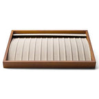 Oirlv Wood 13 Grids Necklace/Bracelet/Pendant Display Tray Jewelry Drawer Organizer Stackable Jewelry Trays (Creamy-white) - color: Creamy-white 13 grid necklace/pendant/bracelet tray