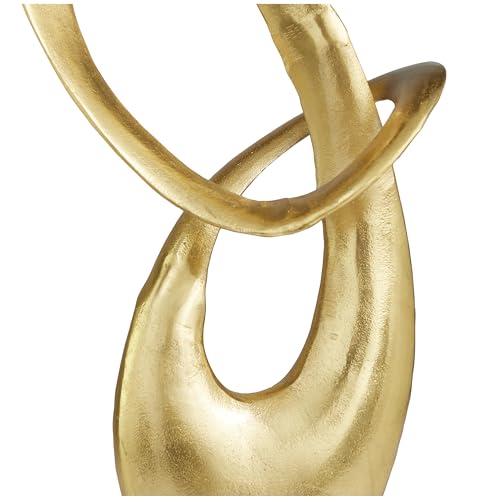 Deco 79 Aluminum Metal Abstract Decorative Sculpture Home Decor Statue, Accent Figurine 10" x 5" x 17", Gold - color: Gold, size: 10" x 5" x 17"