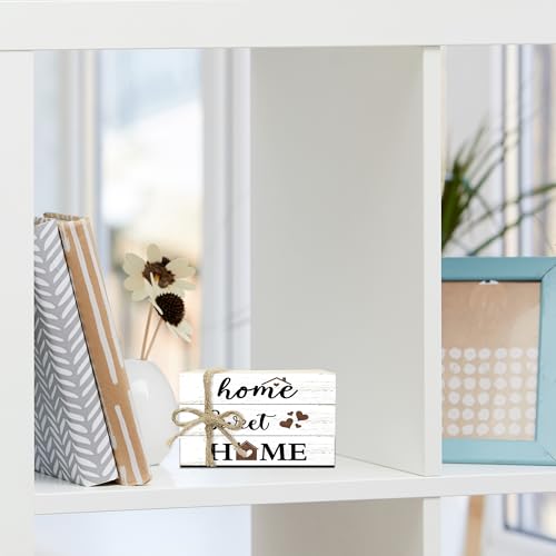 Mini Decorative Books For Home Decor, Small Wood Book Stack For Table Decor, Home Sweet Home decoration Books For Living Room Bookshelf, Farmhouse Stacked Books decoration（L47) - color: home sweet home 2