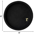 COLLECTIVE HOME - Velvet Jewelry Tray, 6" Monogrammed Jewelry Dish, Smooth Velour Display Dish for Rings, Earrings, Necklaces, Makeup, Personalized Gifts for Women (Black-r) - color: Black-r