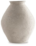 Signature Design by Ashley Hannela 12" Modern Distressed Polyresin Vase, Antique Tan - color: Tan, size: 12 Inch