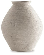 Signature Design by Ashley Hannela 12" Modern Distressed Polyresin Vase, Antique Tan - color: Tan, size: 12 Inch