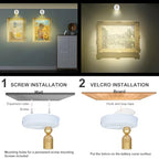 HAMVIDNE Rechargeable LED Spotlight, Indoor Battery Operated Spotlights with Remote, 3 Lighting Modes Up Lights for Plants, Dimmable Timer Picture Lights for Wall Art Painting Tree Spotlight - color: Rechargeable-White-G