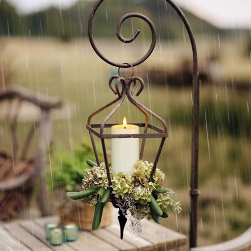 Yeelida Outdoor 4pcs Flameless Waterproof Candles with Handy Remote Control, Cycle Timer Battery Operated Candle Grease Effect LED Flickering Pillar Plastic Long Lasting (Ivory, 3" x4" 5" 6" 7") - color: Ivory, size: 4" 5" 6" 7"